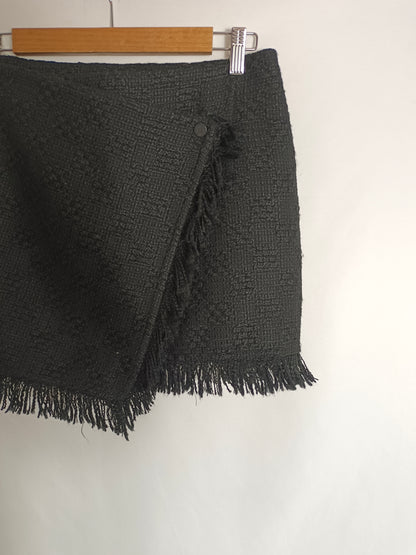 ZARA. Falda tweed negra  T.s