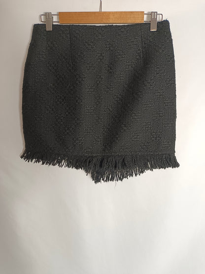 ZARA. Falda tweed negra  T.s