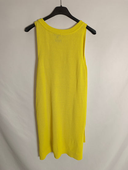 MASSIMO DUTTI. Top punto amarillo T.xs