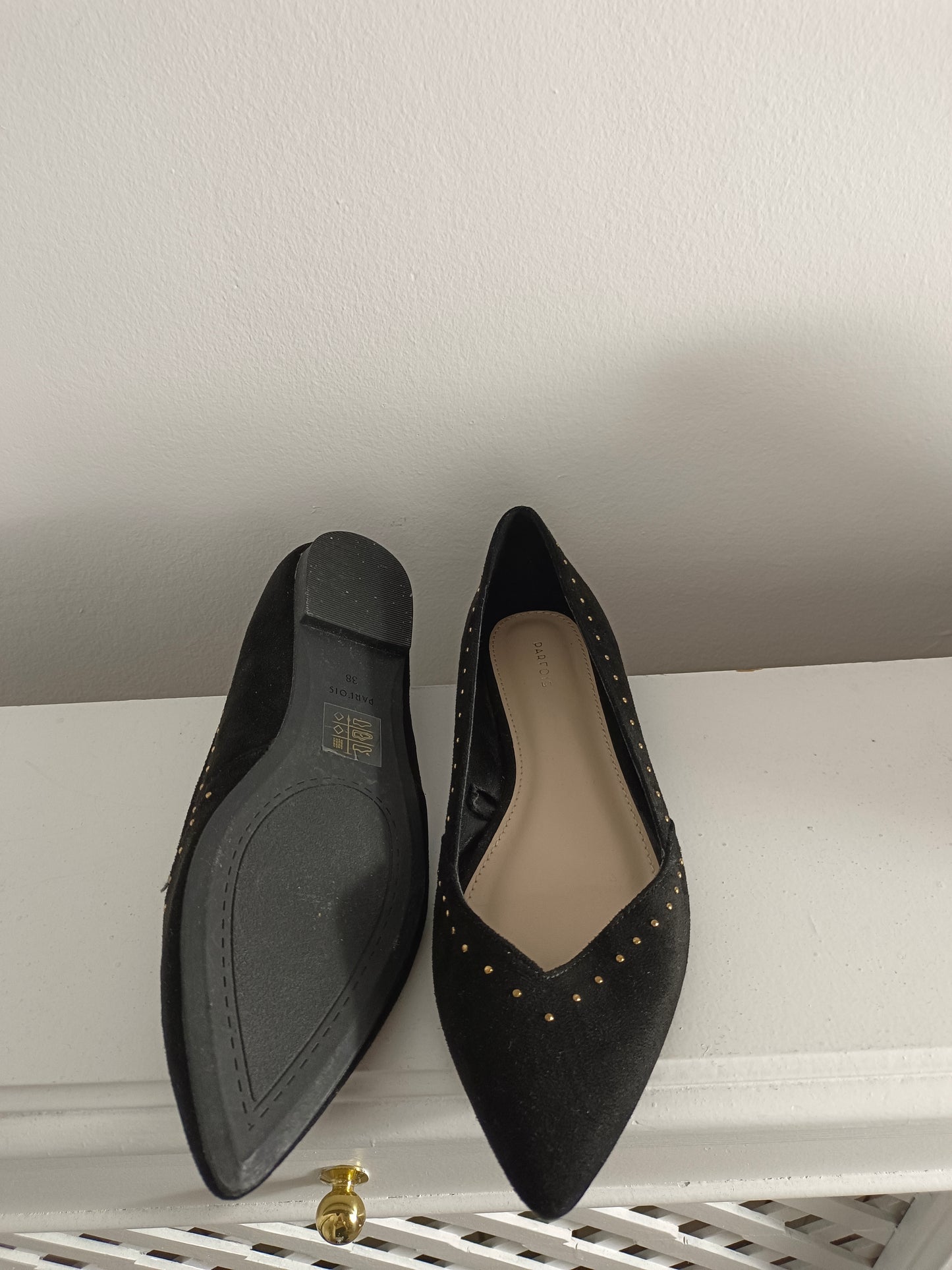 PARFOIS. Bailarina negra tachuelas T.38