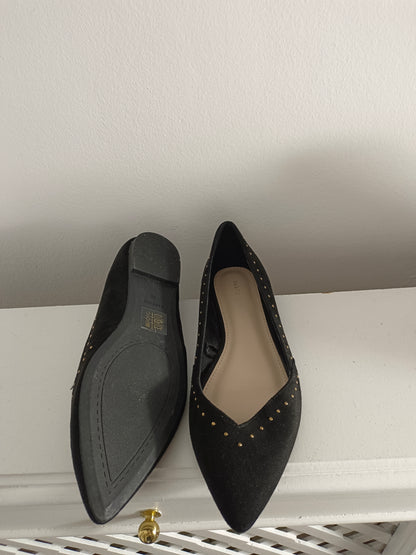 PARFOIS. Bailarina negra tachuelas T.38