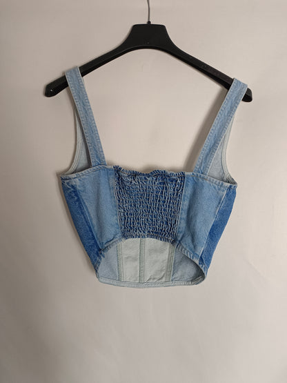 STRADIVARIUS. croptop denim T.xs