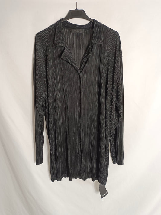STOREST. Black pleated blouse Ts/m