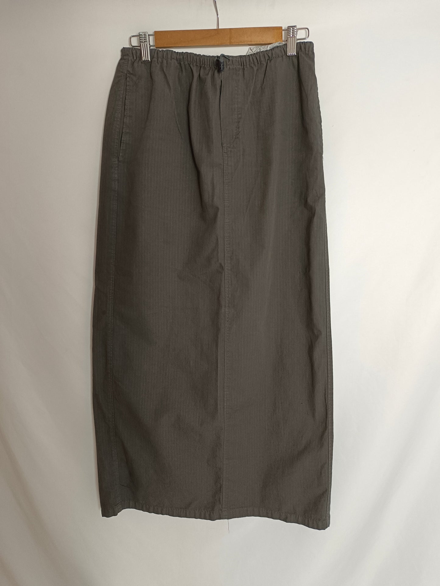 ZARA. Falda larga gris T.s