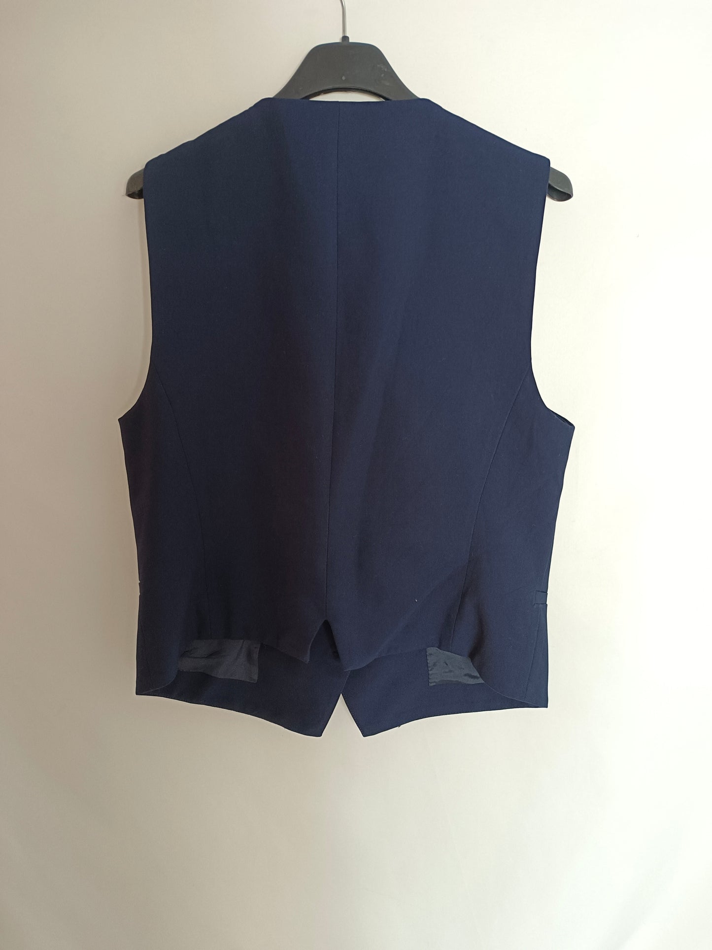 ZARA. Chaleco azul botones T.m