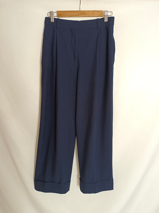 ZARA. Pantalón pinzas azul  T.xs