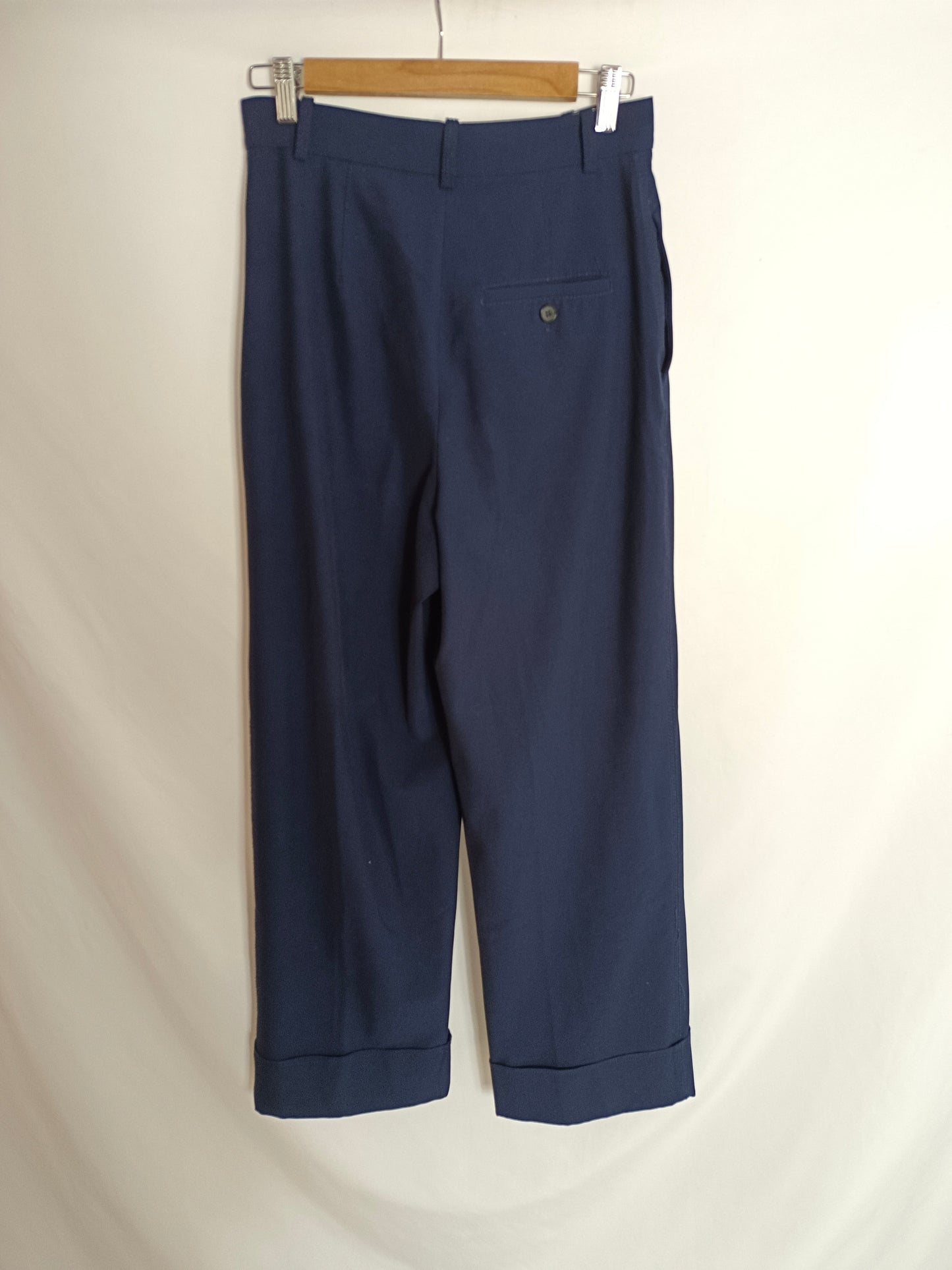 ZARA. Blue pleated trousers, size S