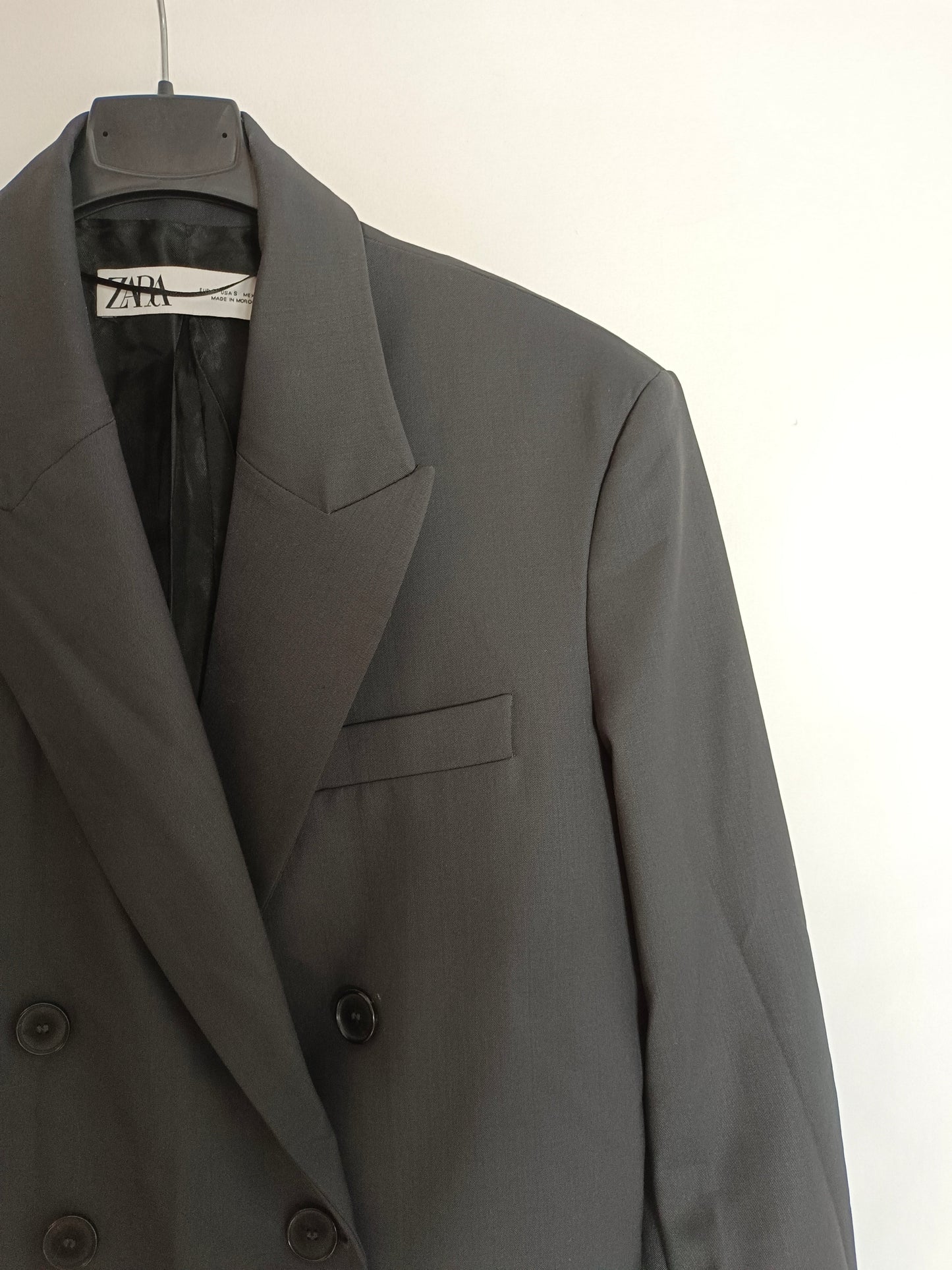 ZARA. Blazer gris oversized T.s