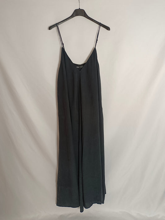ZARA. Vestido largo azul T.xs/s