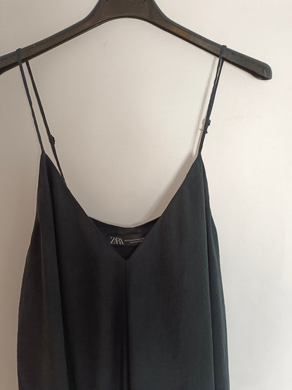 ZARA. Vestido largo azul T.xs/s