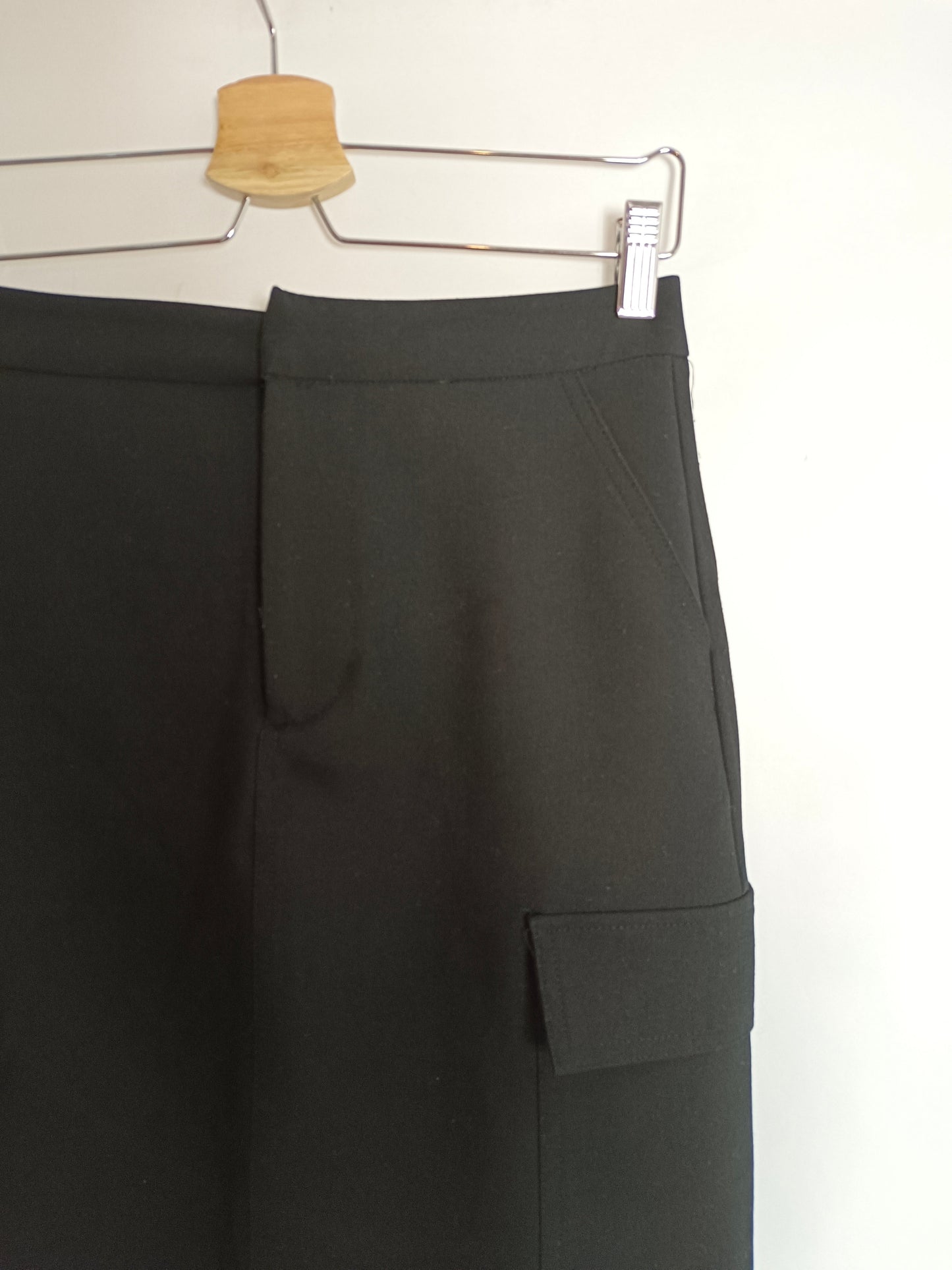 ZARA. Falda larga negra T.xs