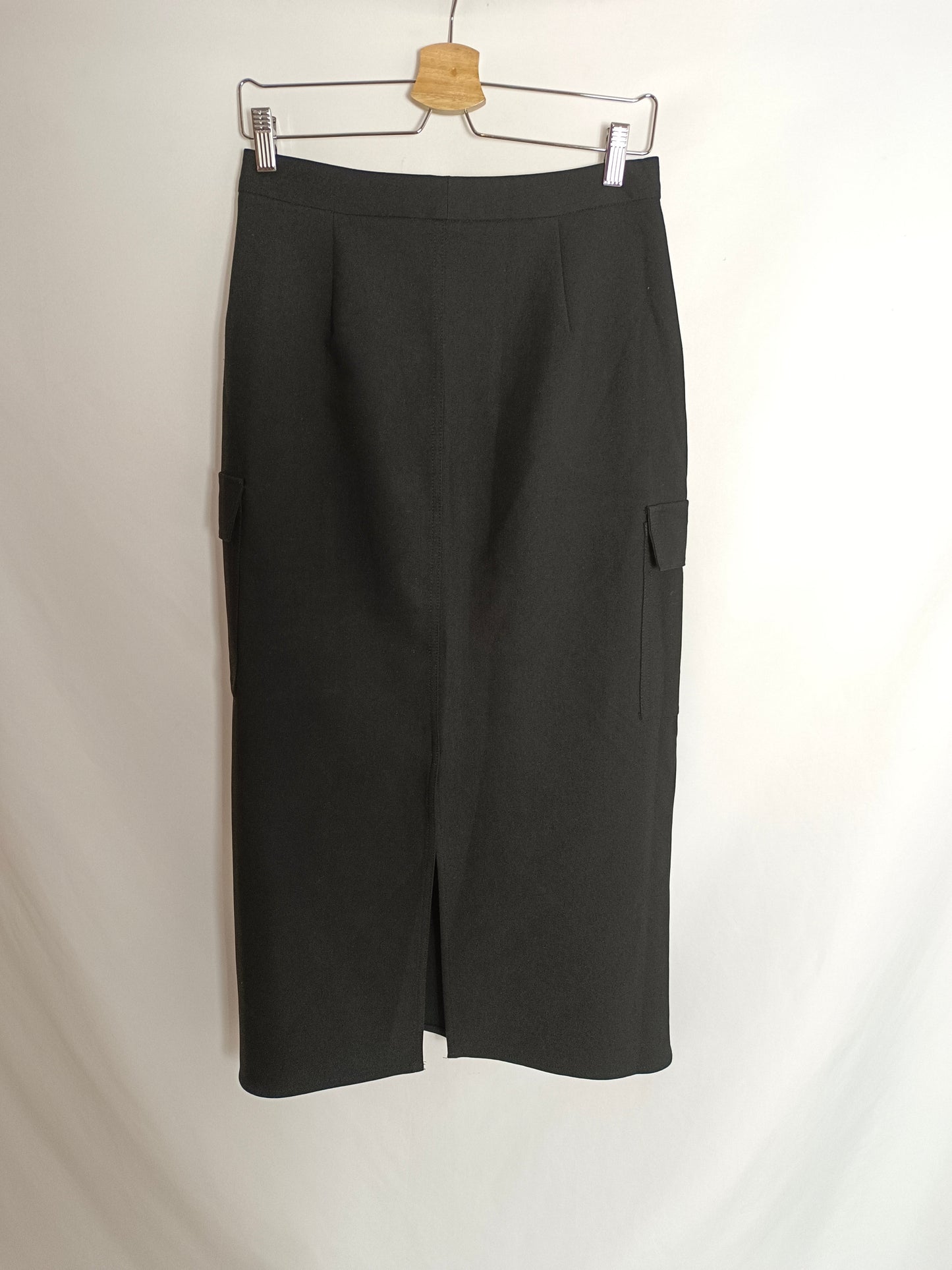 ZARA. Falda larga negra T.xs