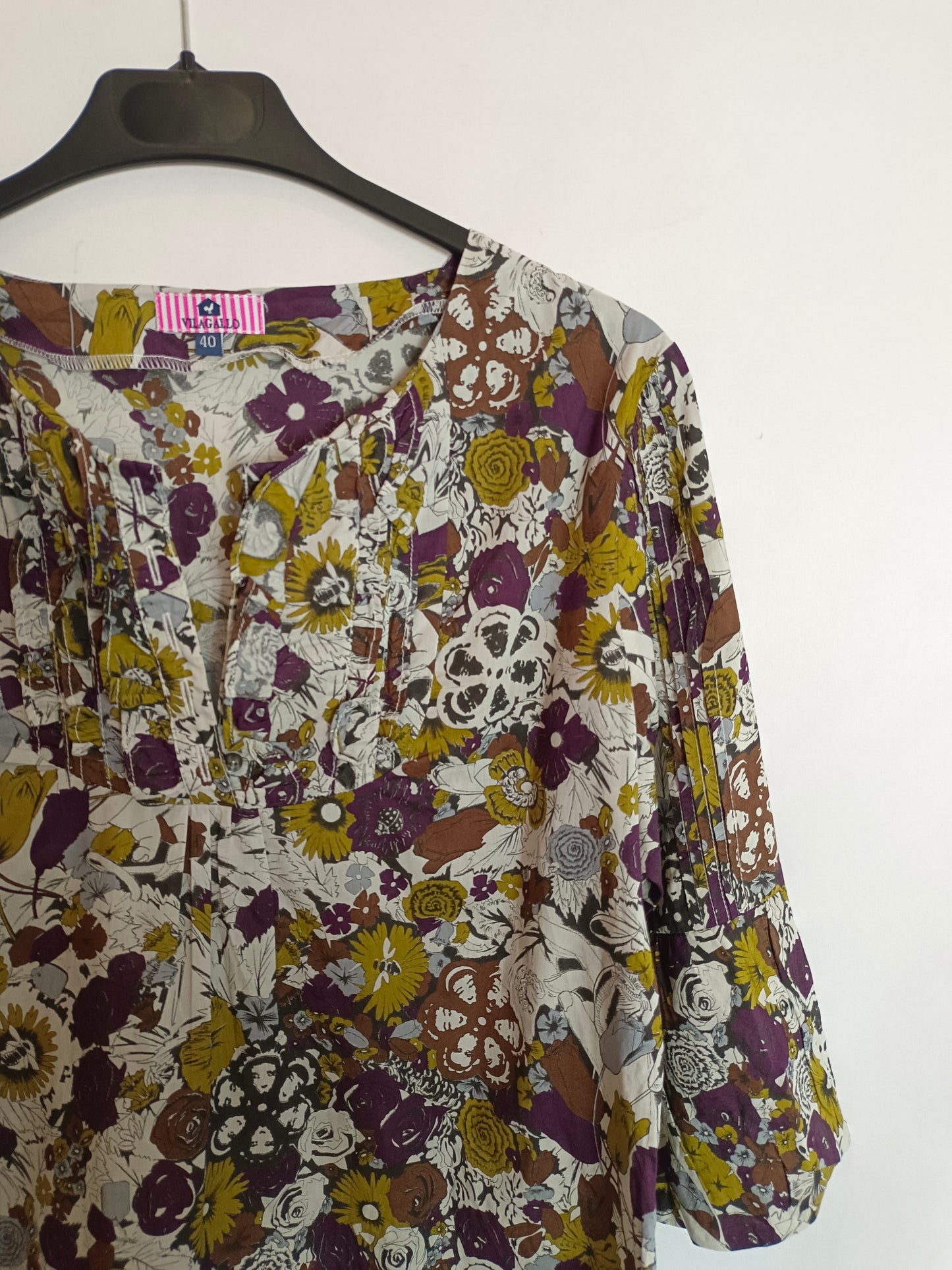 VILAGALLO. Short floral dress S.40(m)