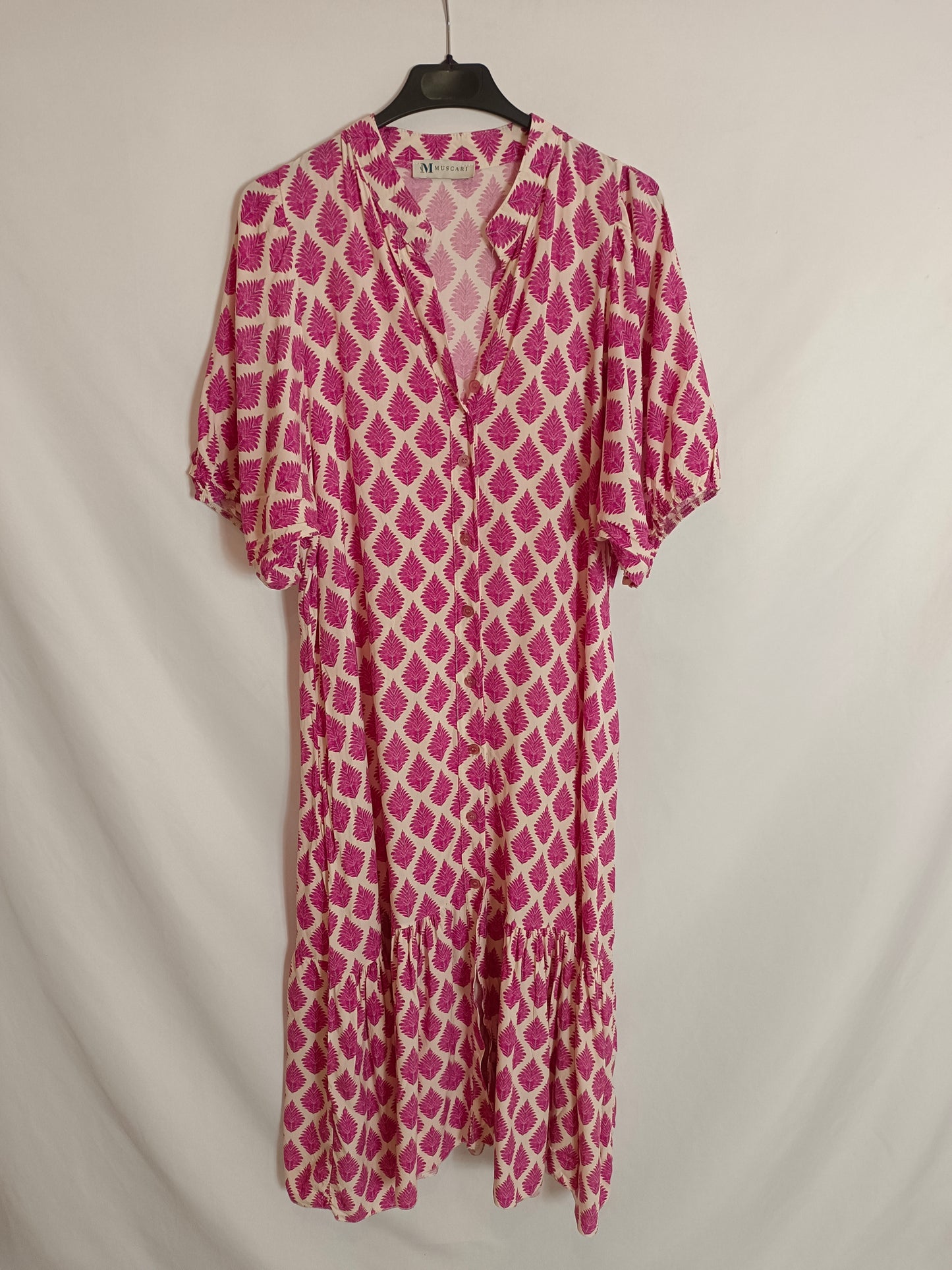 MUSCARI. Vestido fluido hojas TU(s)