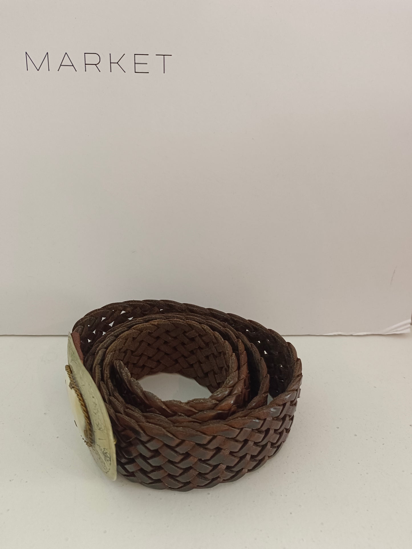 OTHERS. Brown braided belt