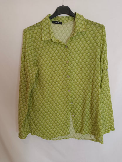 OTRAS. Blusa verde estampada TU(s)
