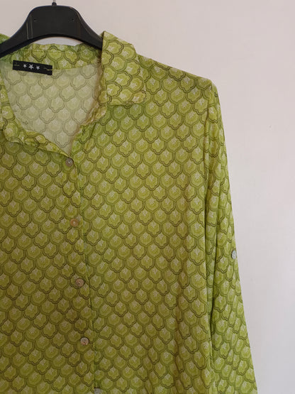 OTRAS. Blusa verde estampada TU(s)