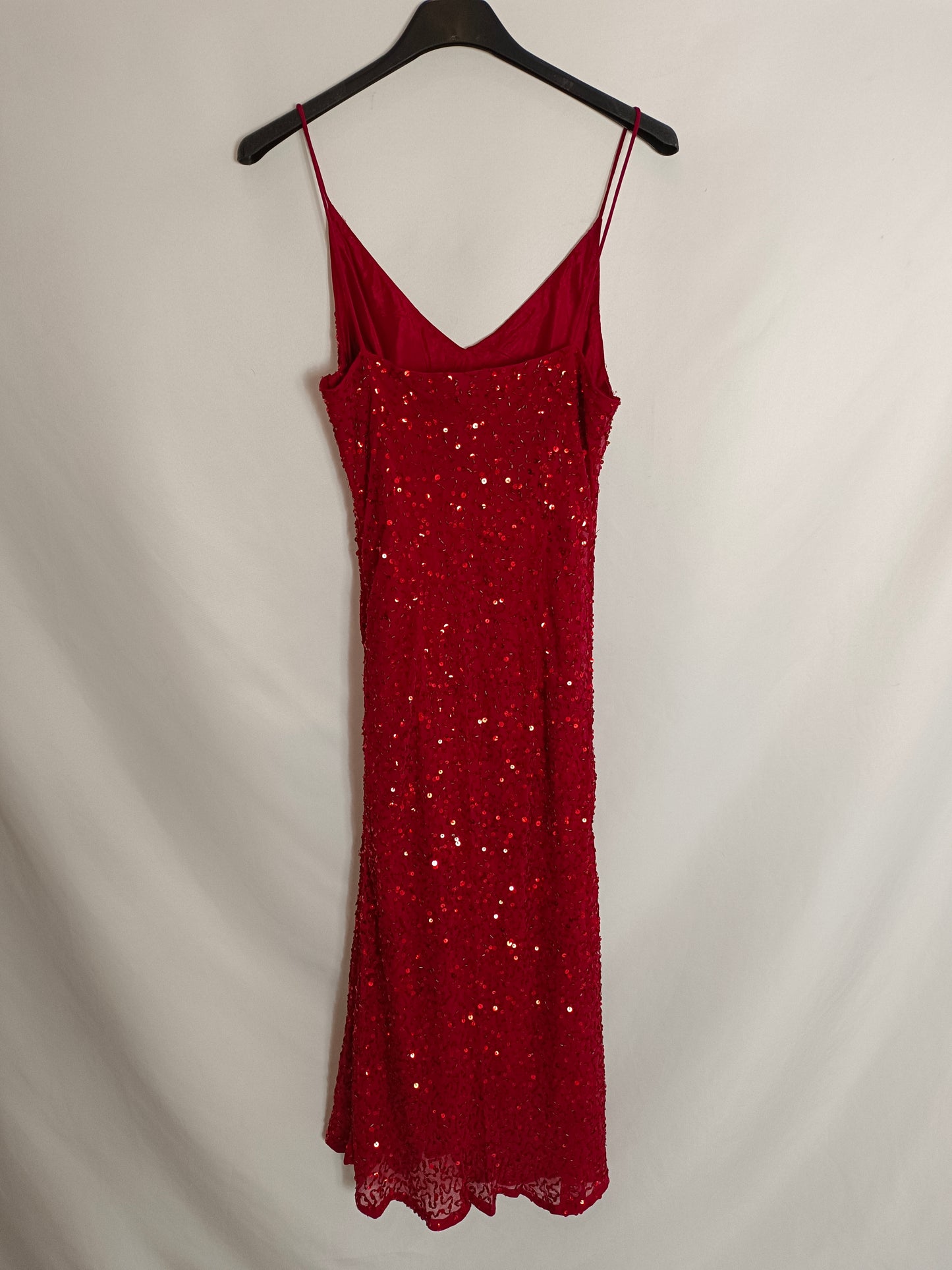 EASY WEAR. Red sequin dress, size 38