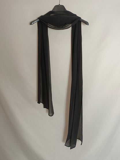 OTHERS. Semi-transparent black scarf