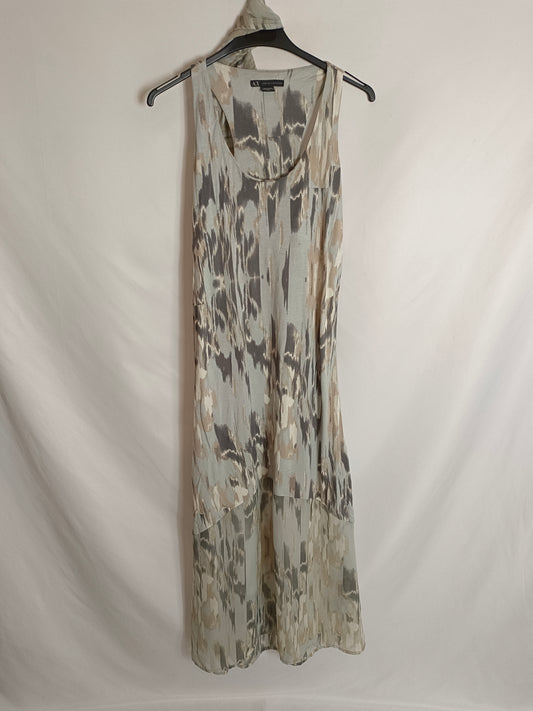 ARMANI EXCHANGE. Vestido gris tie dye T.m