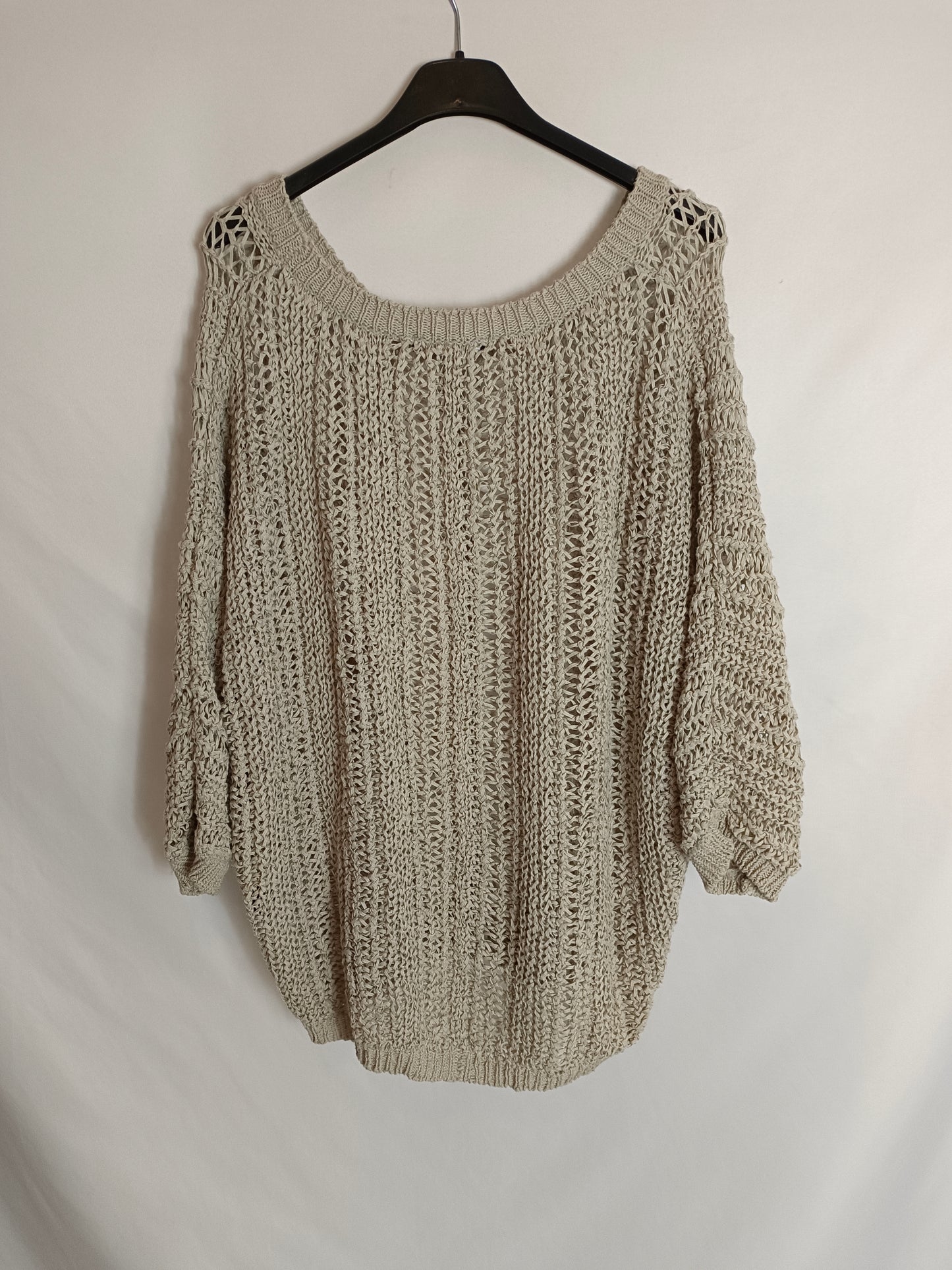 SECOND FEMALE. Beige knitted sweater Tm