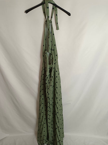 OTHERS. Green pleated dress Tu(s/m)