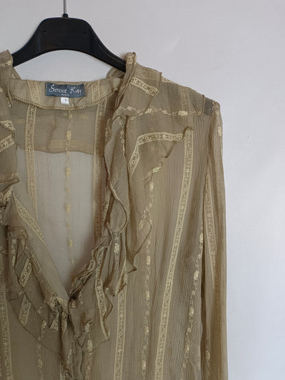 SERENA KAY. Blusa beige vintage T.1(s)