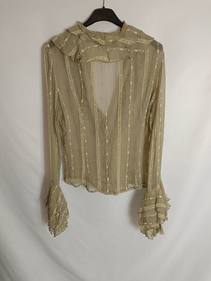 SERENA KAY. Blusa beige vintage T.1(s)