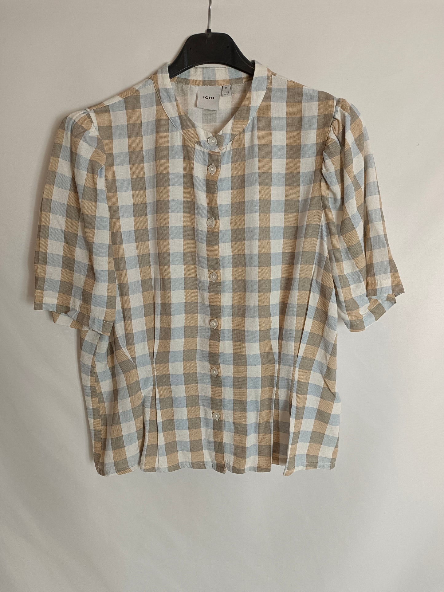 ICHI. Checkered blouse size 36