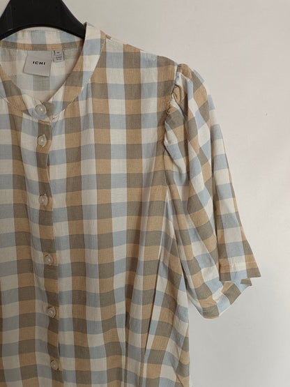 ICHI. Checkered blouse size 36