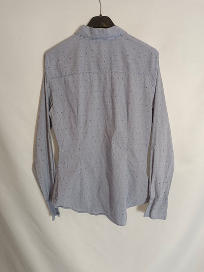 ZARA. Camisa de rayas plumeti T.m