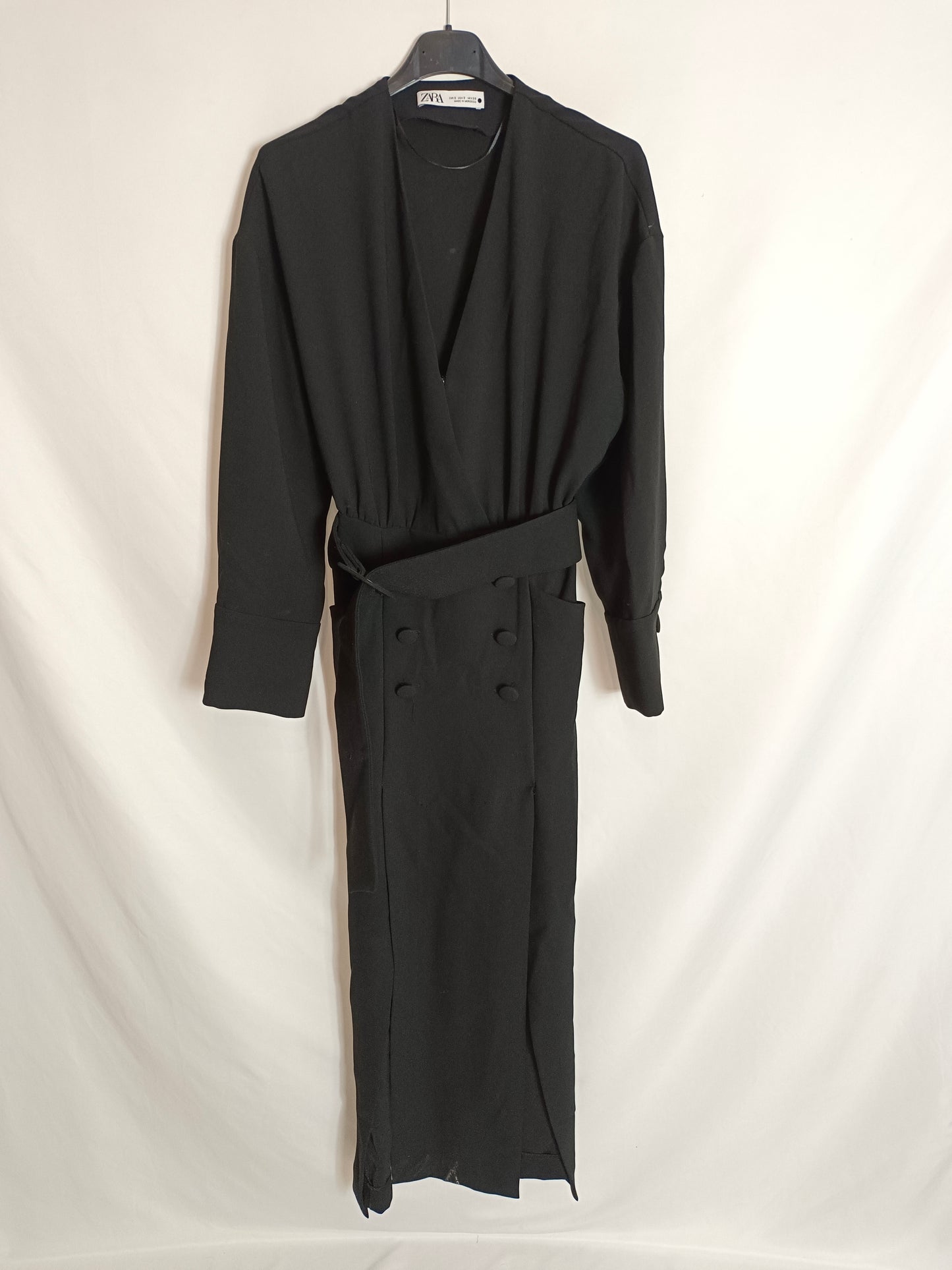 ZARA. Vestido midi botones T.S