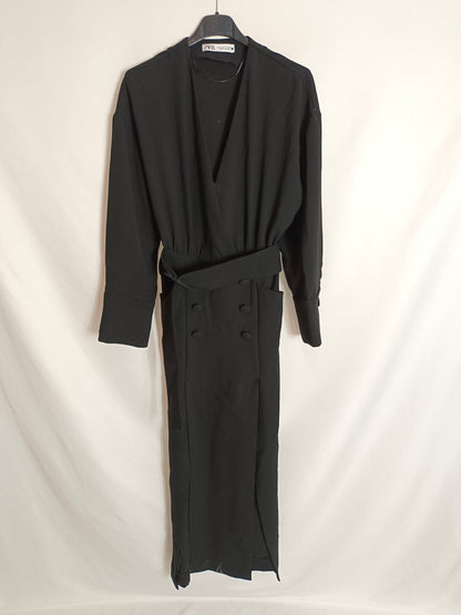 ZARA. Vestido midi botones T.S