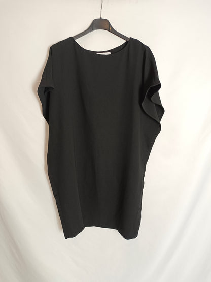 MANGO. Short black Ts dress