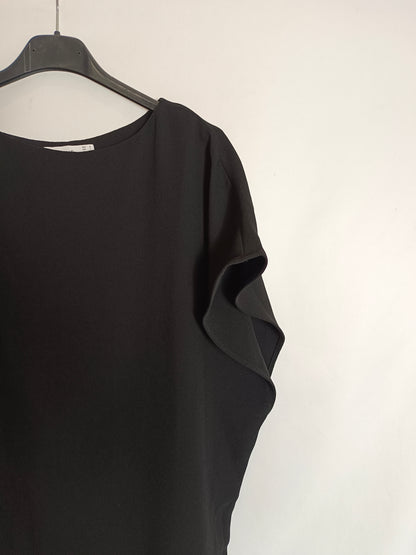 MANGO. Short black Ts dress