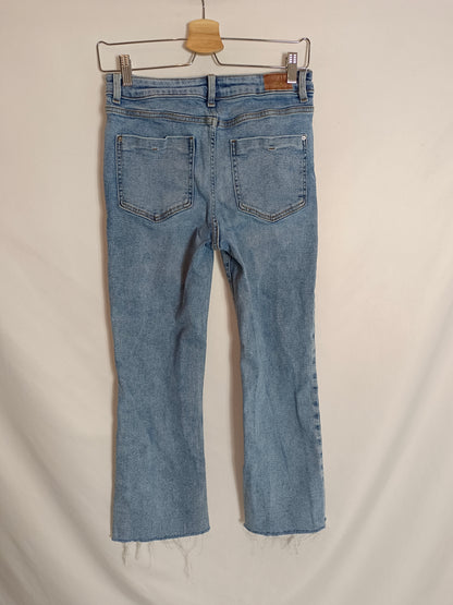 ZARA. Straight-leg denim trousers, size 38