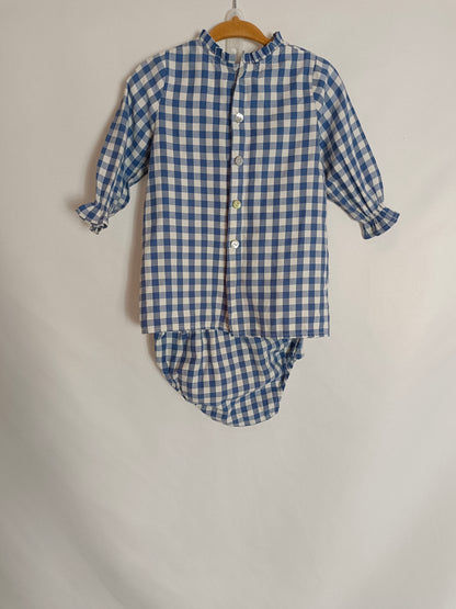 MAMAMADEJAS. Conjunto cuadros  vichí  T.9 meses