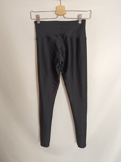 SMF. Leggins negros textura T.s