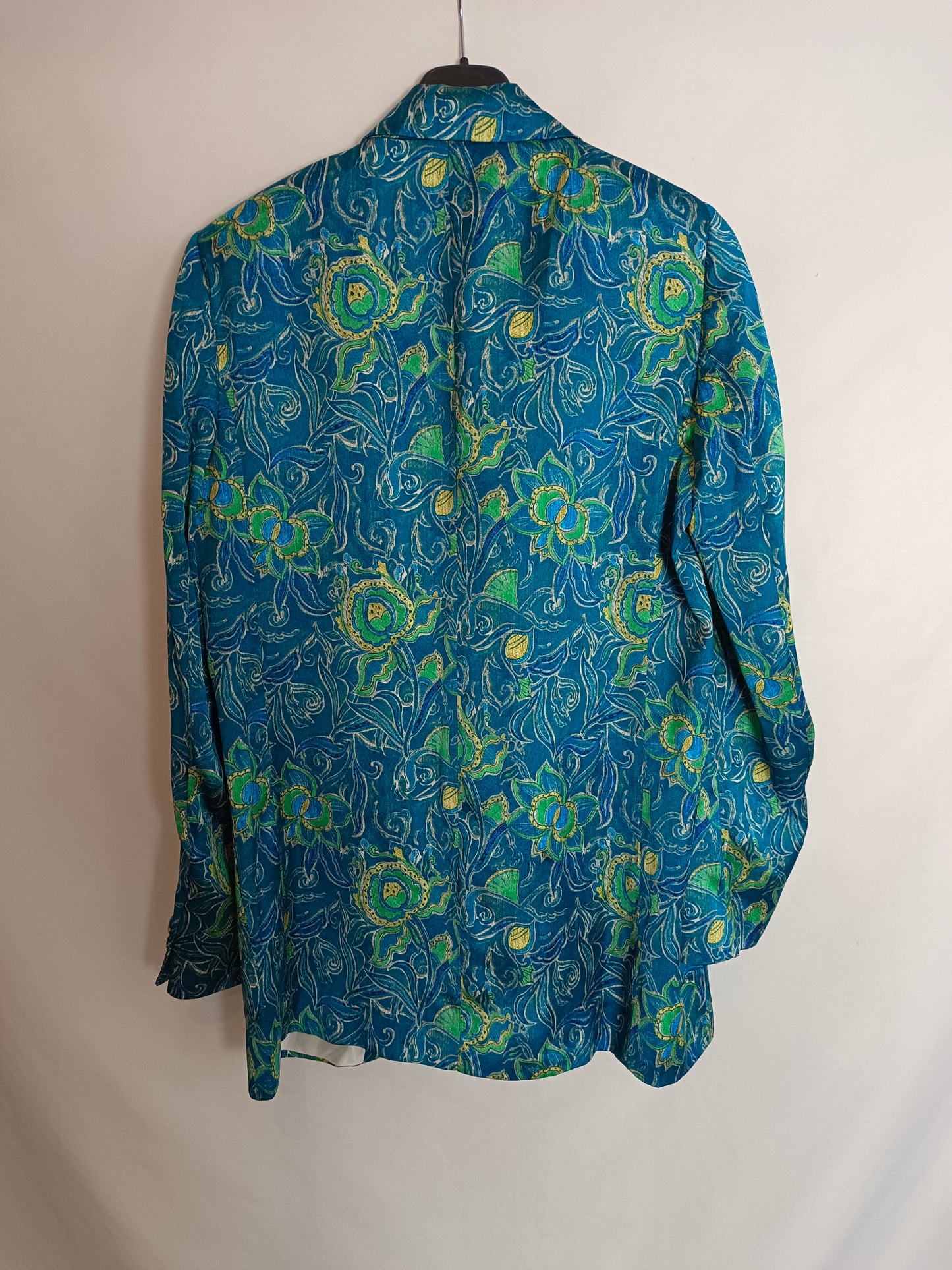 ZARA. Ts printed blue blazer