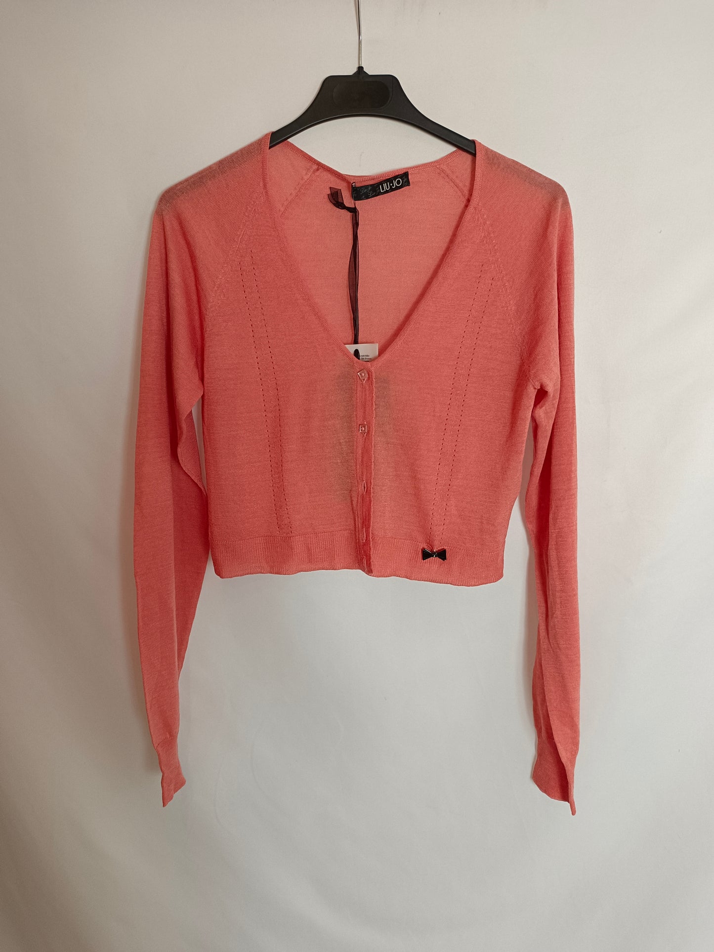 LIU JO. Short salmon cardigan S42(xs)