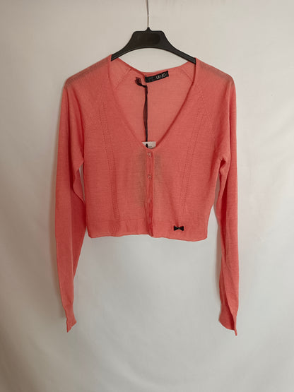 LIU JO. Short salmon cardigan S42(xs)