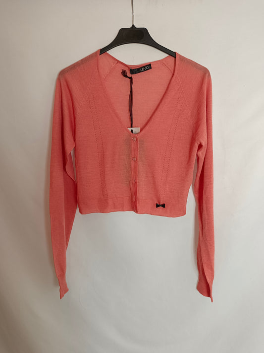 LIU JO. Short salmon cardigan S42(xs)