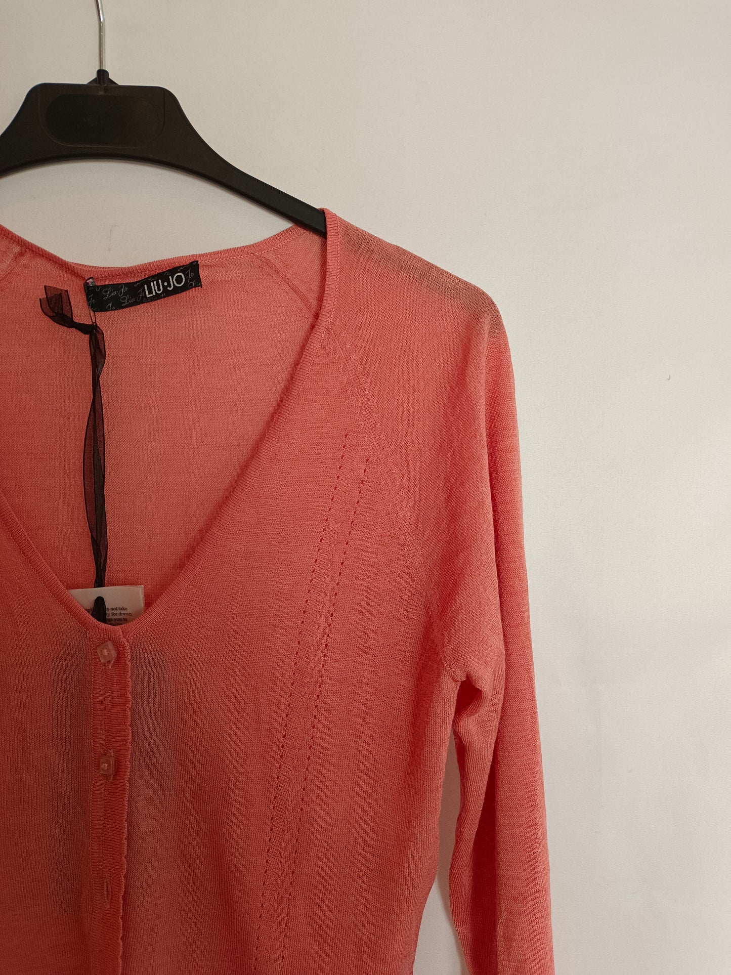 LIU JO. Short salmon cardigan S42(xs)