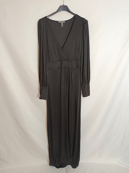 MANGO. Long black dress Tm