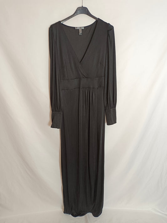 MANGO. Long black dress Tm