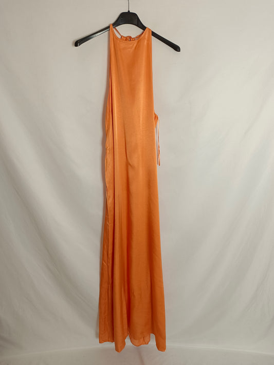 ZARA. Long orange Ts dress