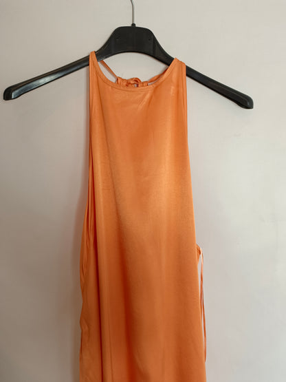 ZARA. Long orange Ts dress