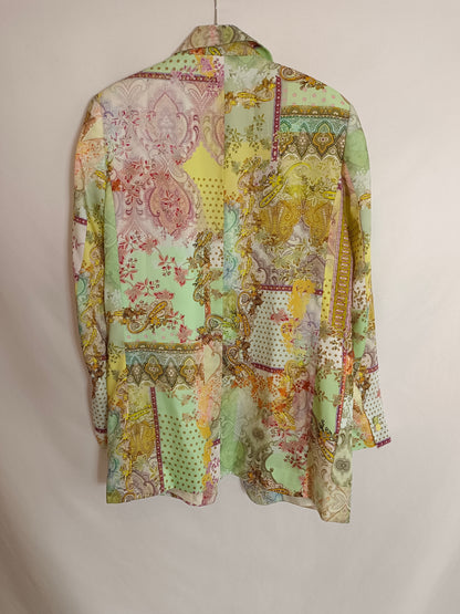 ZARA. Blazer fluida estampada T.s