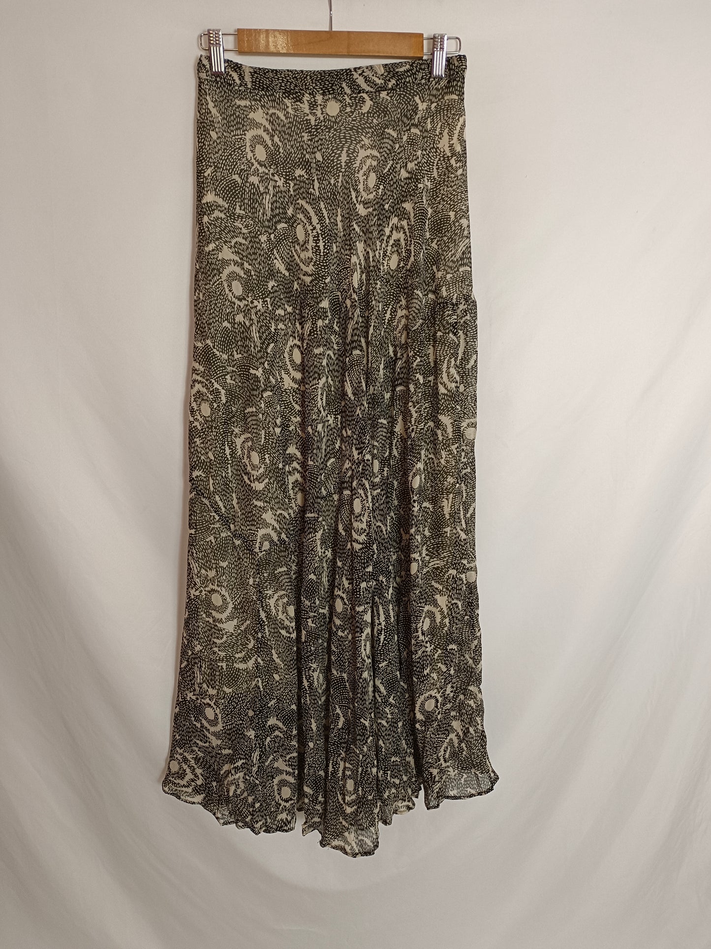 ZARA. Printed pleated skirt T.xs