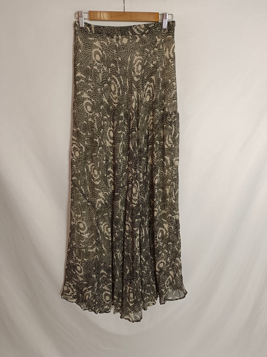 ZARA. Falda estampada plisada T.xs